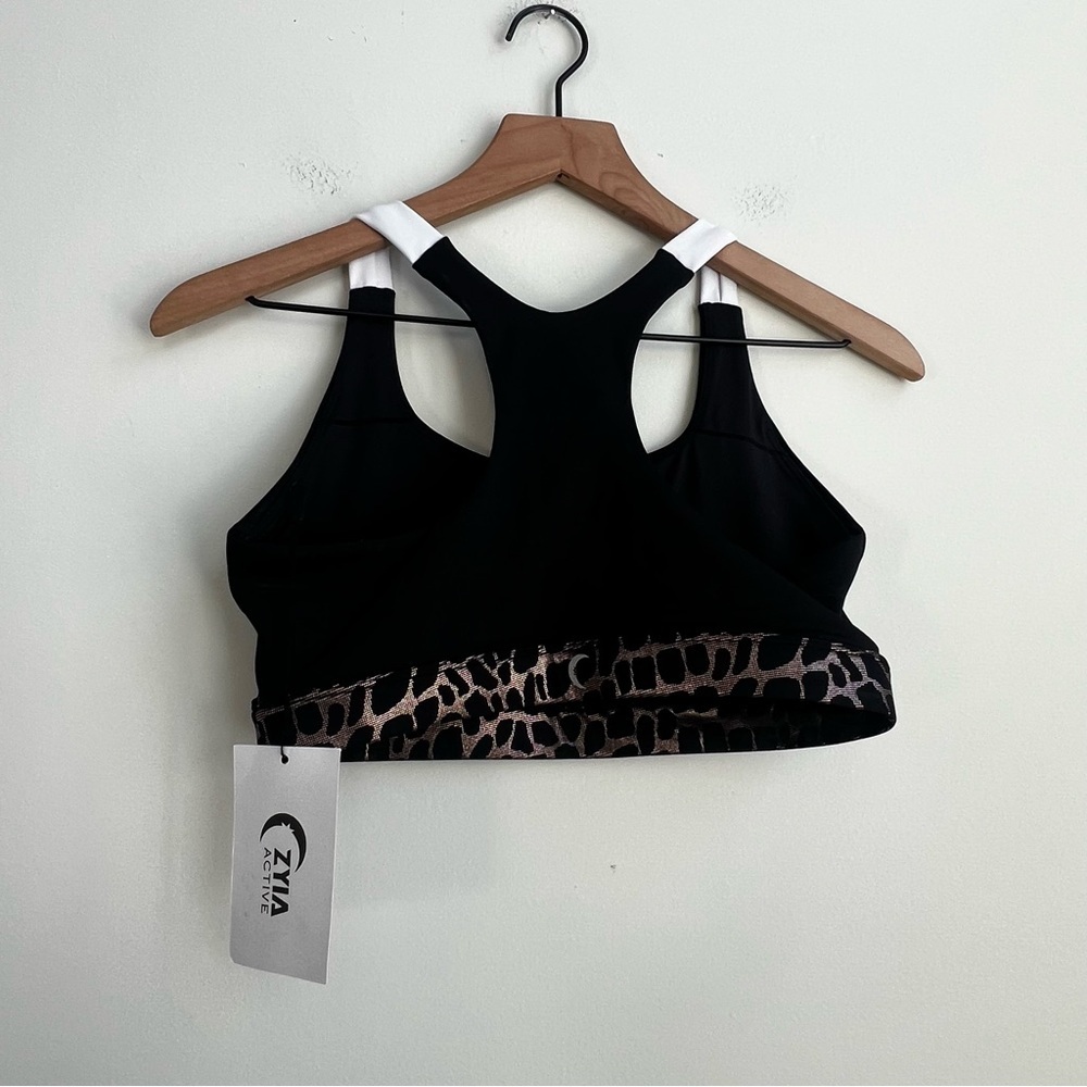 New Zyia Active Sports Bra Copper Jungle Light N Tight Copper Tiger Racerback — image 8 of 8
